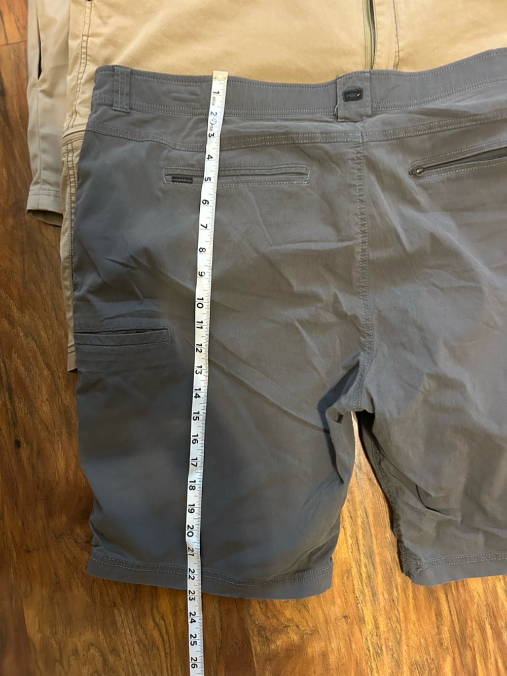 Hawke & Co Khaki and Charcoal Flat Front Men's Shorts Pack - Picture 7 of 12